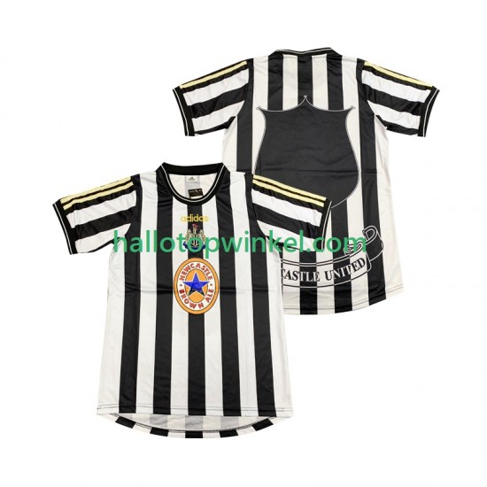 Newcastle United Voetbalshirt 1997 Retro Heren Thuis Tenue 1999 Korte Mouw