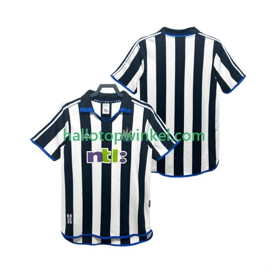 Newcastle United Voetbalshirt 2000 2001 Retro Heren Thuis Tenue Korte Mouw