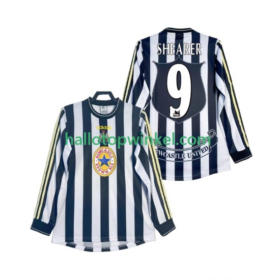 Newcastle United Voetbalshirt SHEARER 9 1997 Retro Heren Thuis Tenue 1999 Lange Mouw
