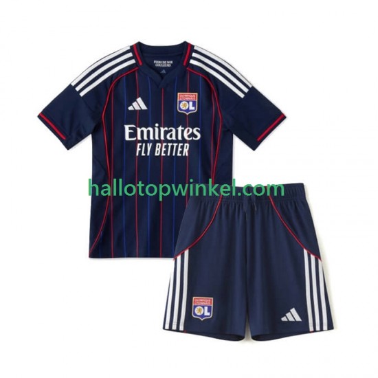 Olympique Lyonnais Voetbalshirt Kleuters/Kids Uit Tenue 2025-2026 Korte Mouw