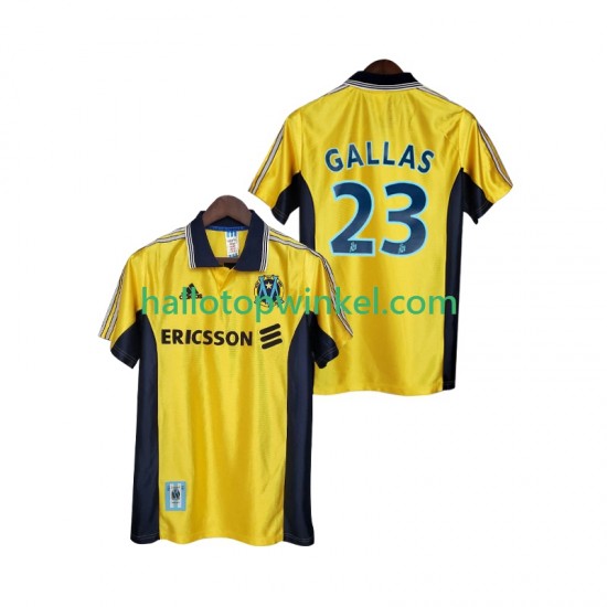 Olympique Marseille Voetbalshirt Gallas 23 1998 Retro Heren Derde Tenue 1999 Korte Mouw