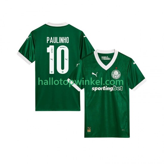 Palmeiras Voetbalshirt Paulinho 10 Heren Thuis Tenue 2025-2026 Korte Mouw
