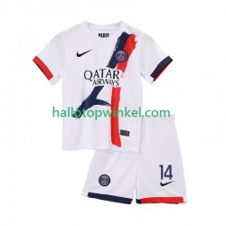 Paris Saint-Germain Voetbalshirt Desire Doue 14 Kleuters/Kids Uit Tenue 2025-2026 Korte Mouw