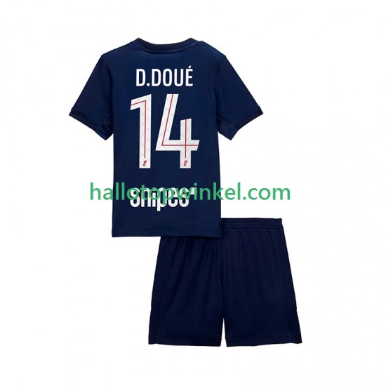 Paris Saint-Germain Voetbalshirt Desire Doue 14 Kleuters/Kids Thuis Tenue 2025-2026 Korte Mouw