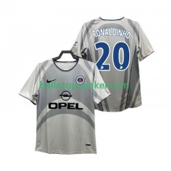Paris Saint-Germain Voetbalshirt RONALDINHO 20 2001 2002 Retro Heren Uit Tenue Korte Mouw