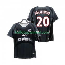 Paris Saint-Germain Voetbalshirt RONALDINHO 20 2001 2002 Retro Heren Derde Tenue Korte Mouw