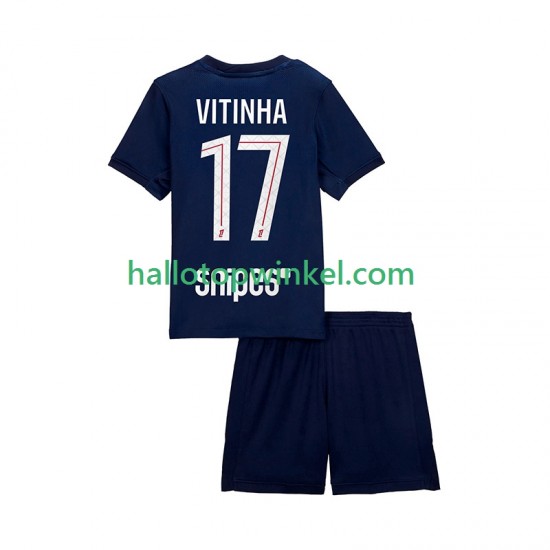 Paris Saint-Germain Voetbalshirt Vitinha 17 Kleuters/Kids Thuis Tenue 2025-2026 Korte Mouw