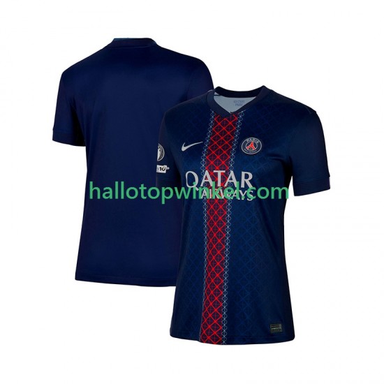 Paris Saint-Germain Voetbalshirt Dames Thuis Tenue 2025-2026 Korte Mouw