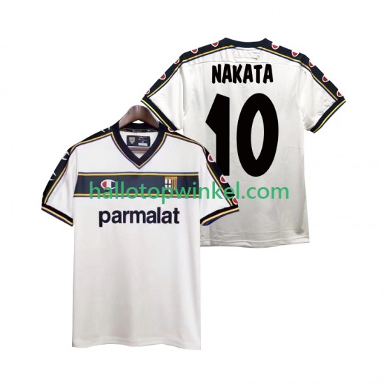 Parma Voetbalshirt NAKATA 10 2002 2003 Retro Heren Uit Tenue Korte Mouw