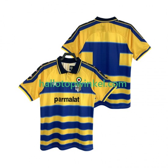 Parma Voetbalshirt 2000 Retro Heren Thuis Tenue 1999 Korte Mouw