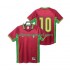 Portugal Voetbalshirt 10 1998 Retro Heren Thuis Tenue Korte Mouw