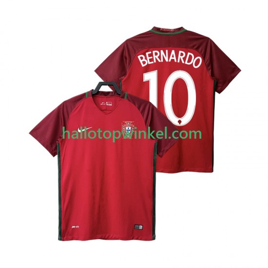 Portugal Voetbalshirt BERNARDO 10 2016 Retro Heren Thuis Tenue Korte Mouw