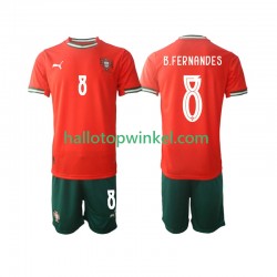 Portugal Voetbalshirt Bruno Fernandes 8 Kleuters/Kids Thuis Tenue 2025-2026 Korte Mouw