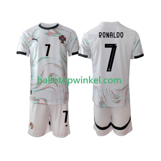 Portugal Voetbalshirt Cristiano Ronaldo 7 Kleuters/Kids Uit Tenue 2025 Korte Mouw