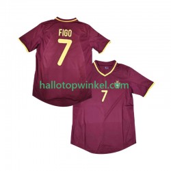 Portugal Voetbalshirt Figo 7 2000 Retro Heren Thuis Tenue Korte Mouw