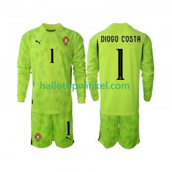 Portugal Voetbalshirt Diogo Costa 1 Doelman Kleuters/Kids Thuis Tenue 2025 Lange Mouw