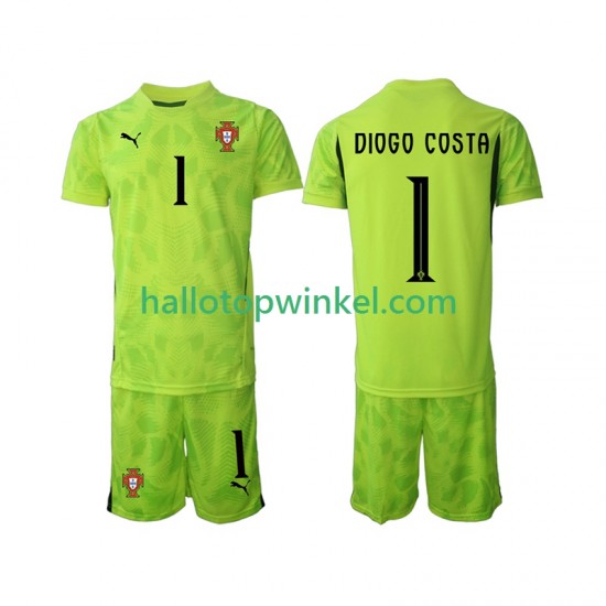 Portugal Voetbalshirt Diogo Costa 1 Doelman Kleuters/Kids Thuis Tenue 2025 Korte Mouw