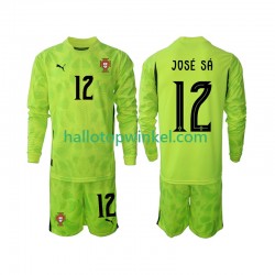 Portugal Voetbalshirt Jose Sa 12 Doelman Kleuters/Kids Thuis Tenue 2025 Lange Mouw