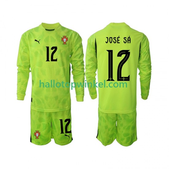 Portugal Voetbalshirt Jose Sa 12 Doelman Kleuters/Kids Thuis Tenue 2025 Lange Mouw