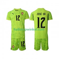 Portugal Voetbalshirt Jose Sa 12 Doelman Kleuters/Kids Thuis Tenue 2025 Korte Mouw