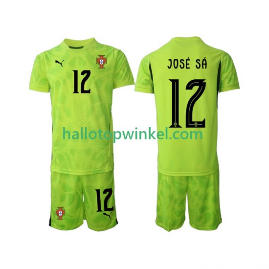 Portugal Voetbalshirt Jose Sa 12 Doelman Kleuters/Kids Thuis Tenue 2025 Korte Mouw