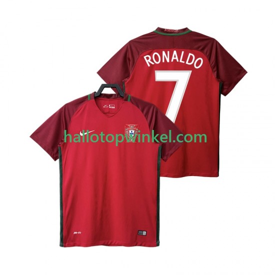 Portugal Voetbalshirt RONALDO 7 2016 Retro Heren Thuis Tenue Korte Mouw