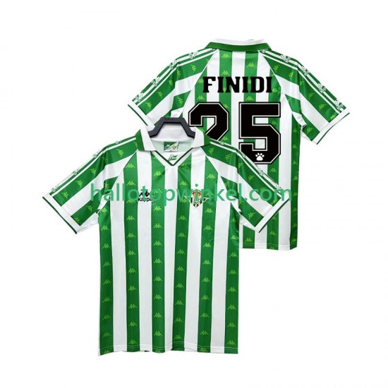 Real Betis Voetbalshirt FINIDI 25 1996 1997 Retro Heren Thuis Tenue Korte Mouw