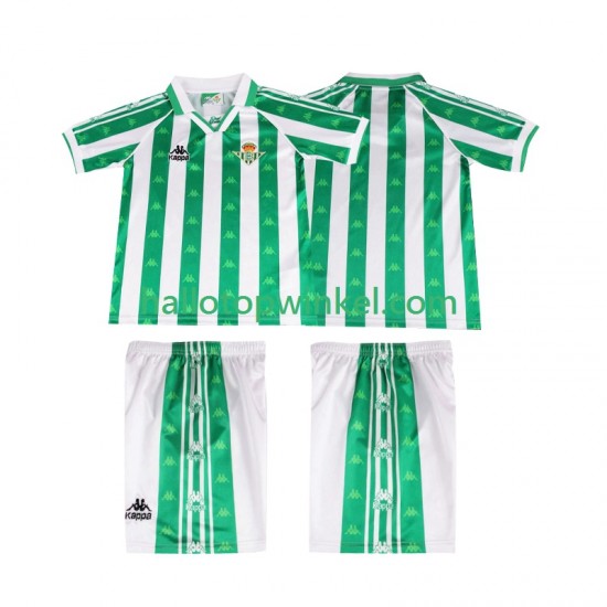Real Betis Voetbalshirt 1996 1997 Retro Kleuters/Kids Thuis Tenue Korte Mouw