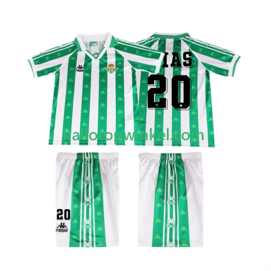 Real Betis Voetbalshirt Tomas Olias 20 1996 1997 Retro Kleuters/Kids Thuis Tenue Korte Mouw