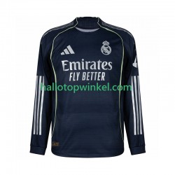 Real Madrid Voetbalshirt Heren Uit Tenue 2025-2026 Lange Mouw