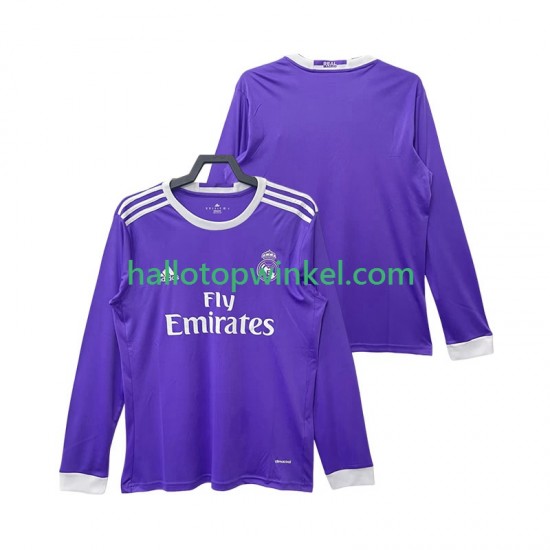 Real Madrid Voetbalshirt 2016 2017 Retro Heren Uit Tenue Lange Mouw