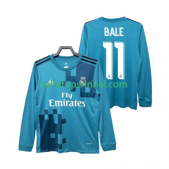 Real Madrid Voetbalshirt BALE 11 2017 2018 Retro Heren Derde Tenue Lange Mouw