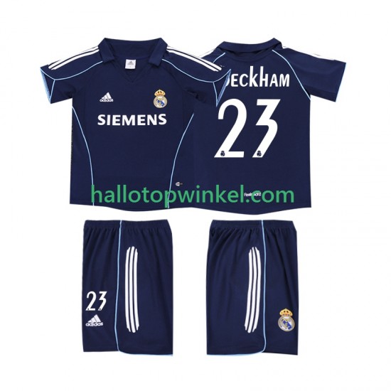Real Madrid Voetbalshirt BECKHAM 23 2005 Retro Kleuters/Kids Uit Tenue 2006 Korte Mouw