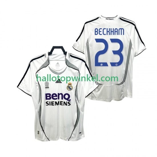 Real Madrid Voetbalshirt BECKHAM 23 2007 Retro Heren Thuis Tenue 2006 Korte Mouw