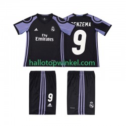Real Madrid Voetbalshirt BENZEMA 9 2016 2017 Retro Kleuters/Kids Derde Tenue Korte Mouw