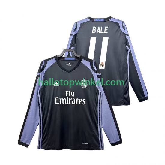 Real Madrid Voetbalshirt Bale 11 2016 2017 Retro Heren Derde Tenue Lange Mouw