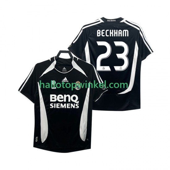 Real Madrid Voetbalshirt Beckham 23 2007 Retro Heren Derde Tenue 2006 Korte Mouw