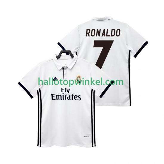 Real Madrid Voetbalshirt CRISTIANO RONALDO 7 2017 2018 Retro Heren Thuis Tenue Korte Mouw