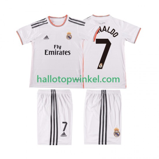 Real Madrid Voetbalshirt Cristiano Ronaldo 7 2013 2014 Retro Kleuters/Kids Thuis Tenue Korte Mouw