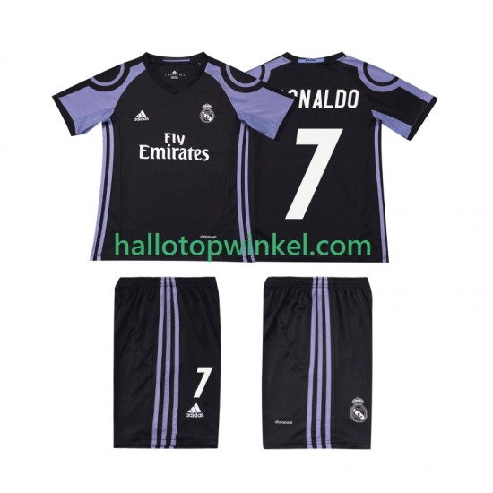 Real Madrid Voetbalshirt Cristiano Ronaldo 7 2016 2017 Retro Kleuters/Kids Derde Tenue Korte Mouw