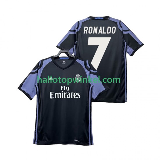 Real Madrid Voetbalshirt Cristiano Ronaldo 7 2016 2017 Retro Heren Derde Tenue Korte Mouw