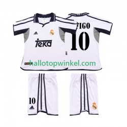 Real Madrid Voetbalshirt FIGO 10 2001 2002 Retro Kleuters/Kids Thuis Tenue Korte Mouw