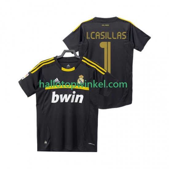Real Madrid Voetbalshirt I.CASILLAS 1 2012 Doelman Retro Heren Uit Tenue 2011 Korte Mouw