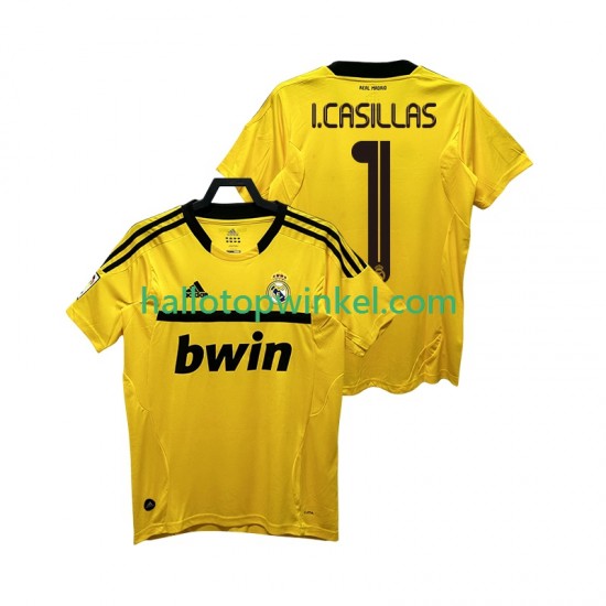 Real Madrid Voetbalshirt I.CASILLAS 1 2012 Doelman Retro Heren Thuis Tenue 2011 Korte Mouw