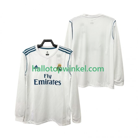 Real Madrid Voetbalshirt 2017 2018 Retro Heren Thuis Tenue Lange Mouw