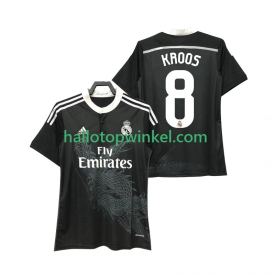 Real Madrid Voetbalshirt KROOS 8 2014 2015 Retro Heren Uit Tenue Korte Mouw