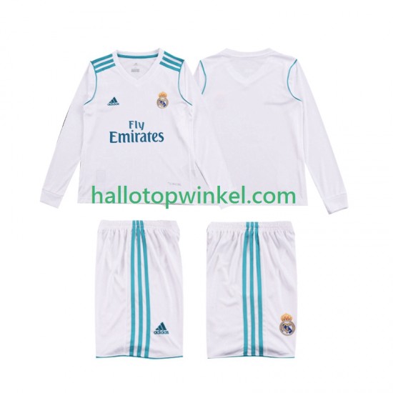 Real Madrid Voetbalshirt 2017 2018 Retro Kleuters/Kids Thuis Tenue Lange Mouw