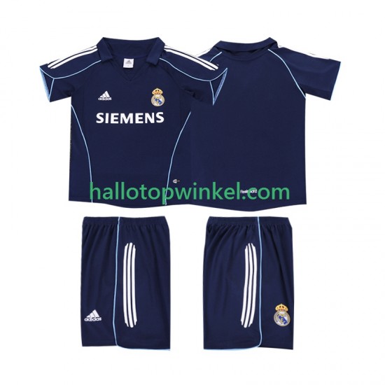 Real Madrid Voetbalshirt 2005 Retro Kleuters/Kids Uit Tenue 2006 Korte Mouw