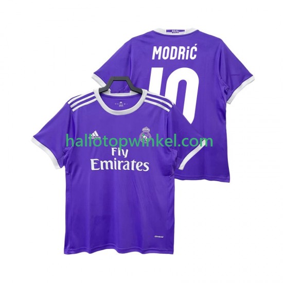 Real Madrid Voetbalshirt Modrić LUCA 10 2016 2017 Retro Heren Uit Tenue Korte Mouw
