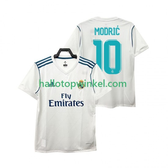 Real Madrid Voetbalshirt Modrić 10 2017 Retro Heren Thuis Tenue Korte Mouw